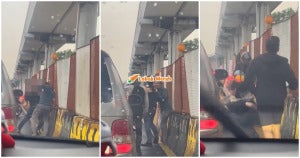 ft 2 lelaki bergaduh tepi jalan