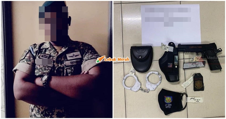 jaga menyamar jadi tentera pangkat tinggi