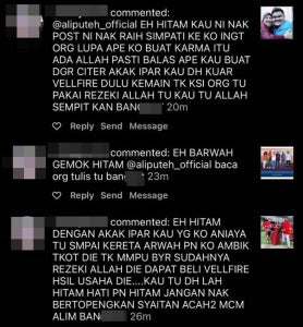 ali puteh respon hinaan netizen