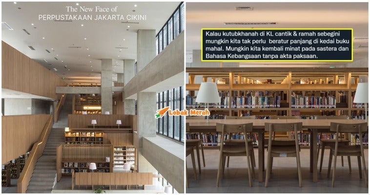 perpustakaan di jakarta cantik berbanding di malaysia