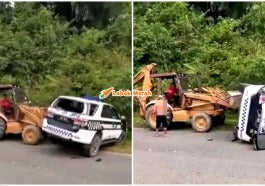 Terbalikkan Kereta Jpj Guna Jengkaut