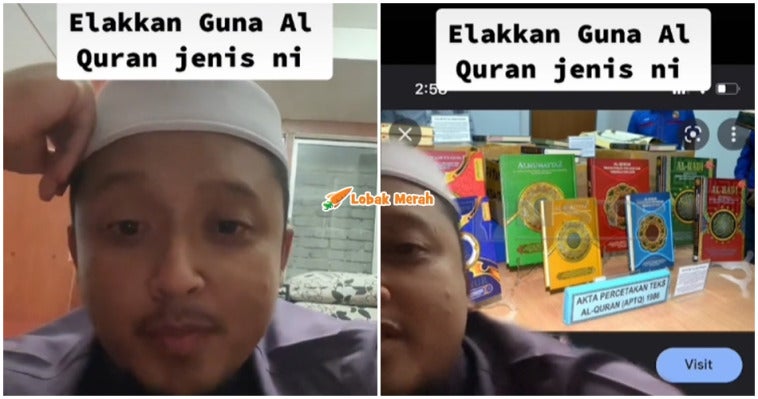 elak guna al quran jenis ini di malaysia