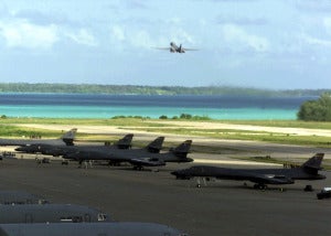 B 1 Bombers On Diego Garcia