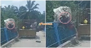 buang sampah sungai johor baru