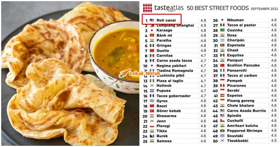 Roti Canai No 1 Street Food Dunia