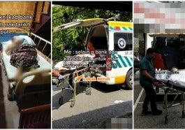 terpaksa usung mak lumpuh pergi bank