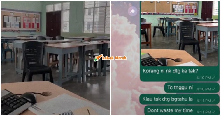 cikgu kena sidai pelajar tak datang