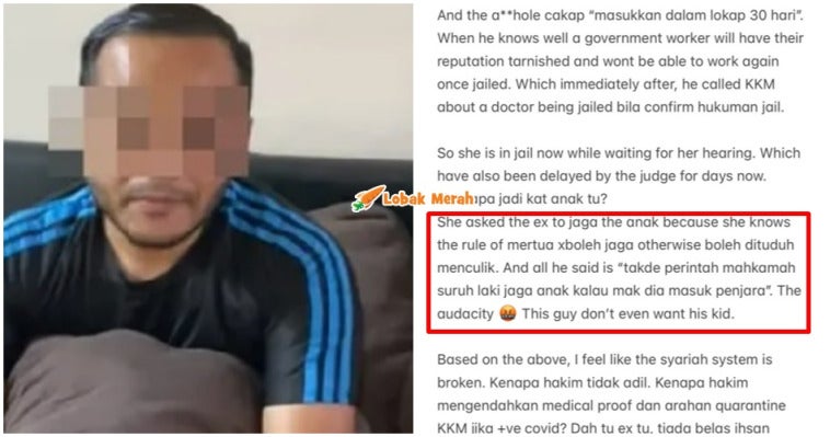 ft bekas suami dakwa bekas isteri sebab tak dapat lawat anak tengah covid