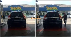 ft wanita dikecam park kereta dekat pam petrol untuk beli barang 758x399 1