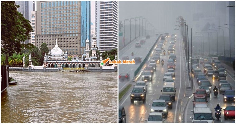 hujan lebat banjir sg klang gombak