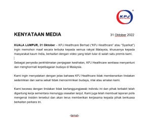 kenyataan media kpj