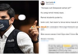 Syed Saddiq Gesa Cuti Deepavali