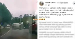 Gigil Satu Badan Tengok Video Ni Isteri Cemas Lihat Video Suami Hampir Dihempap Lori 758X399 1