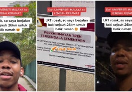 berjalan kaki 26km balik rumah sebab lrt rosak