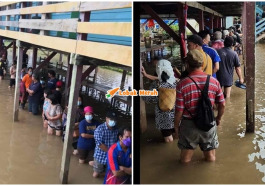 Ft Pengundi Sarawak Redah Banjir Paras Lutut