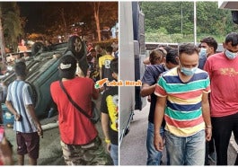 Kereta Myvi Terbalik 7 Mengaku Salah