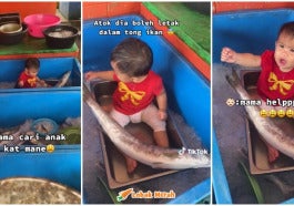 cucu dalam tong ikan