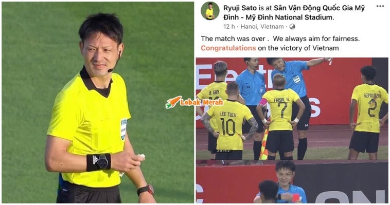 Ryuji Sato Pengadil Bola Malaysia Vietnam