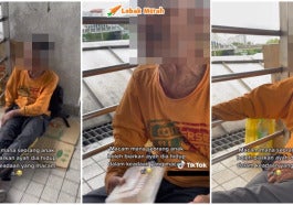 Ft Gadis Beri Pakcik Makanan