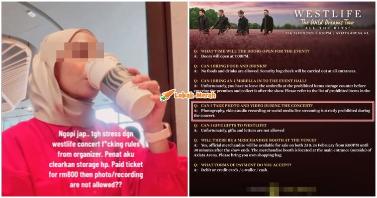 ft konsert westlife takleh record