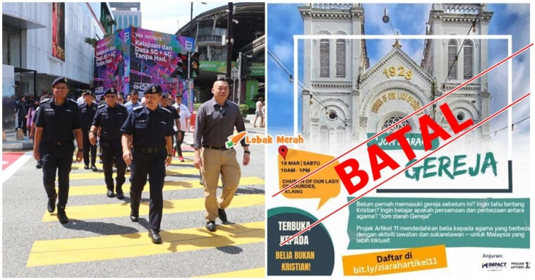pdrm siasat program jom ziarah gereja