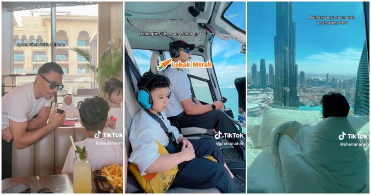 sambut hari jadi mewah di dubai
