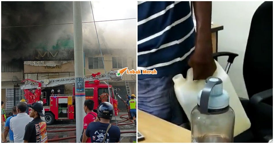 Lelaki Nekad Bakar Kedai Lepas Cinta Ditolak