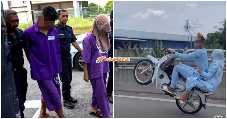 Pasangan Aksi Wheelie Direman