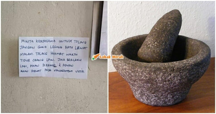 Ft Jiran Memekak0Guna Lesung Batu