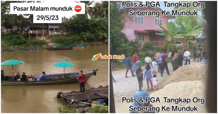 Ft Orang Kena Halau Cuba Masuk Pasar Munduk
