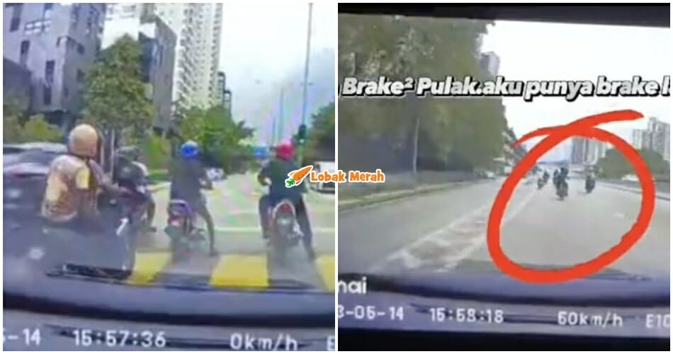 scam jalan raya brek