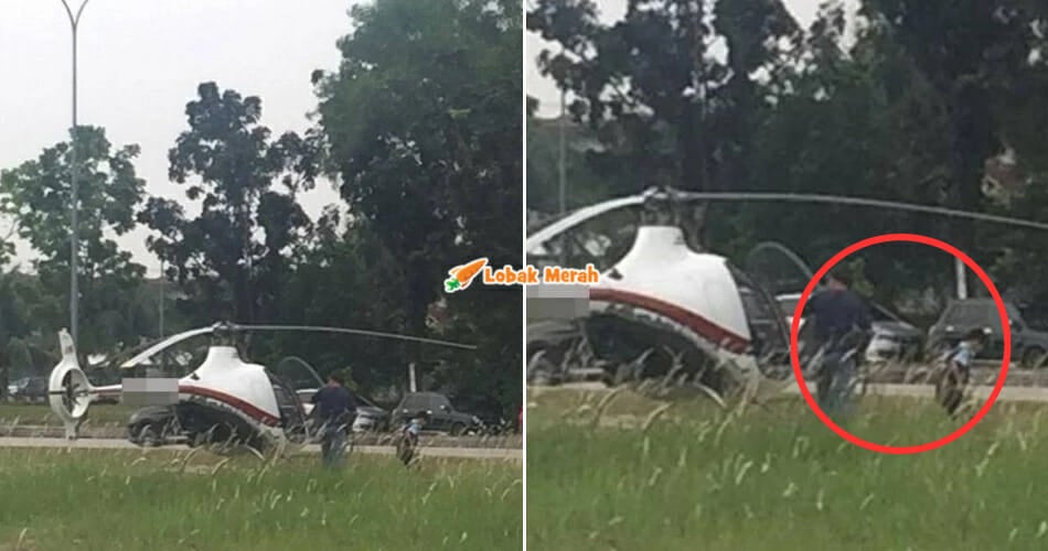 helikopter hantar sekolah