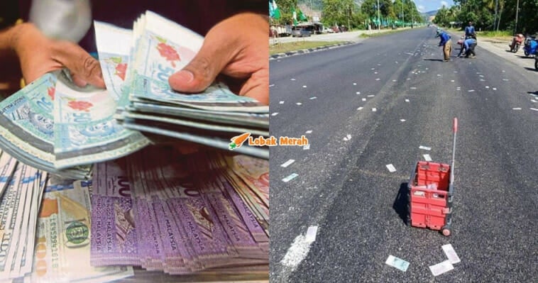 F3 Duit Bertaburan Atas Jalan