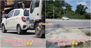 ft bapa intai anak ujian jpj