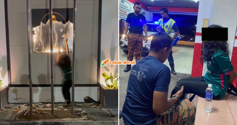 Wanita Pecahkan Logo Bomba