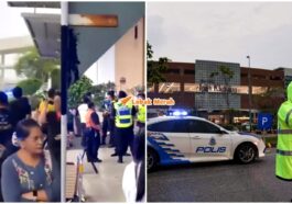 aeon klebang ancaman bom