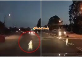 budak nyaris dilanggar lintas jalan tiba tiba