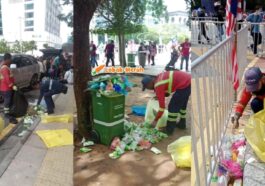 F2 Sampah Sarap Lepas Sambutan Hari Kemerdekaan