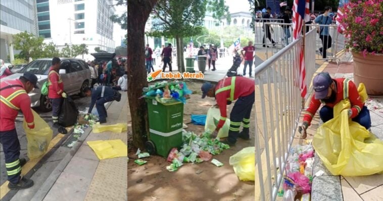 f2 sampah sarap lepas sambutan hari kemerdekaan