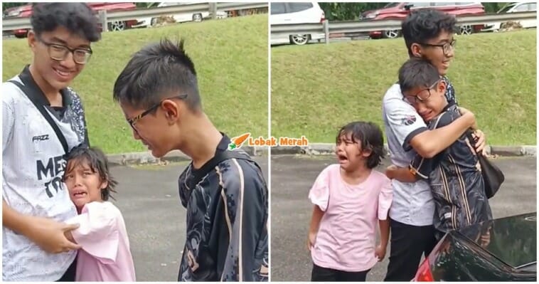 ft adik menangis abang sambung belajar