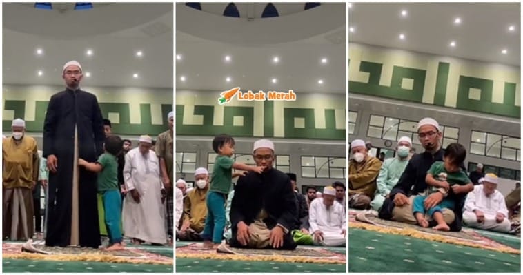 bapa imamkan jemaah anak main