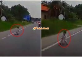 Budak Hampir Kena Langgar