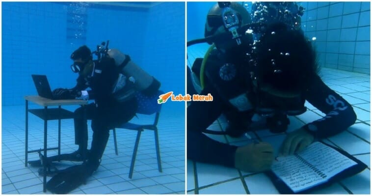 tulis esei dalam air