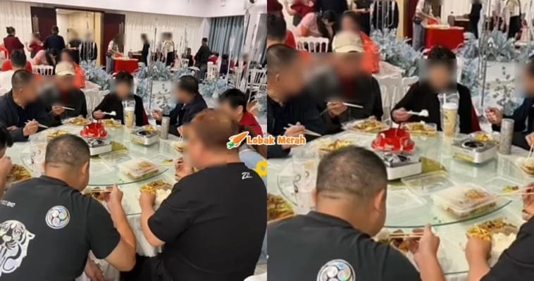 f2 makan nasi bungkus di kenduri kahwin