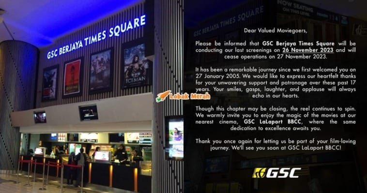 f4 gsc berjaya times square ditutup sepenuhnya