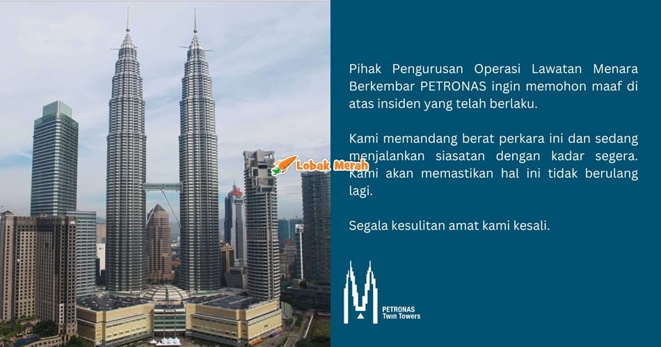 f4 menara berkembar petronas benarkan pelancong mat saleh potong barisan