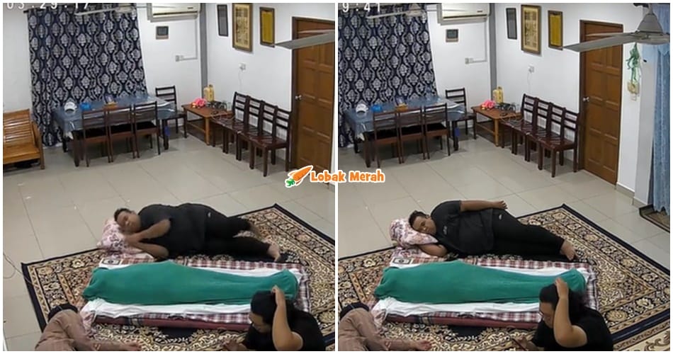 ft anak tidur di sisi jenazah bapa