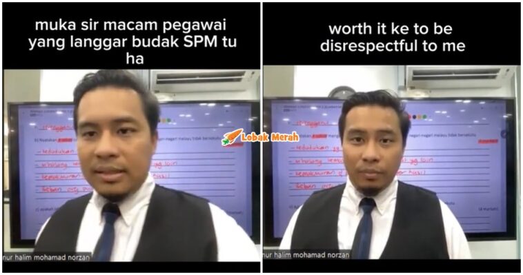 ft cikgu tegur pelajar biadap