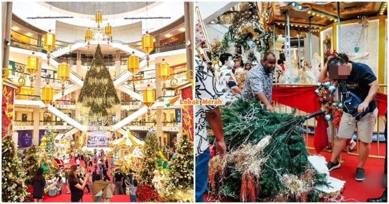 pokok krismas hempap kepala