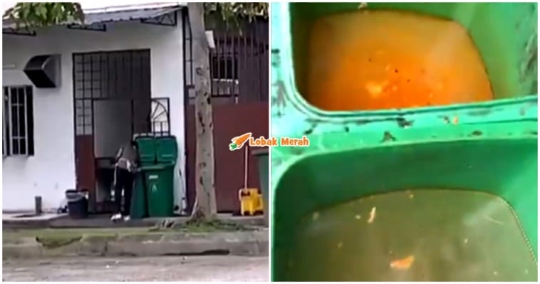 Basuh Pinggan Celup Dalam Tong Sampah